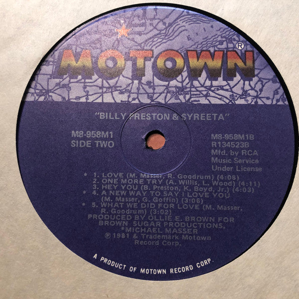 Billy Preston & Syreeta : Billy Preston & Syreeta (LP, Album, Club)