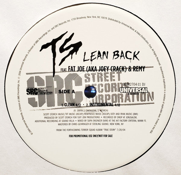TS* : Lean Back (12", Promo)
