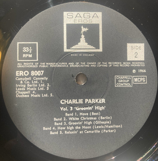 Charlie Parker : Vol 3 Groovin' High (LP, Comp)