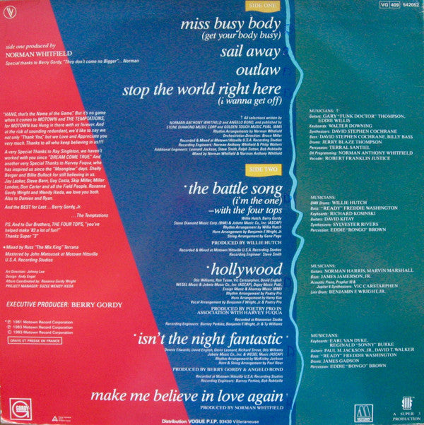 The Temptations : Back To Basics (LP, Album)