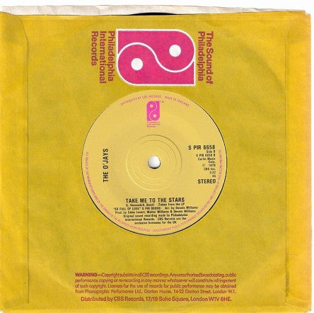 The O'Jays : Brandy (7", Single, Sol)