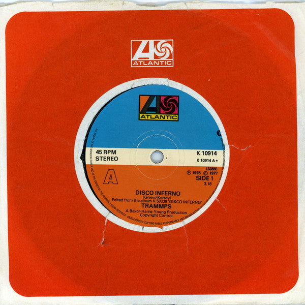 The Trammps : Disco Inferno (7", Single, Alt)