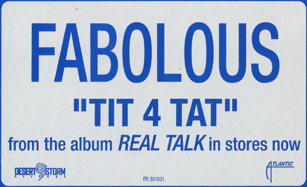 Fabolous : Tit 4 Tat (12", Promo)
