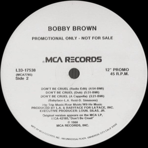 Bobby Brown - Don't Be Cruel (12", Promo)