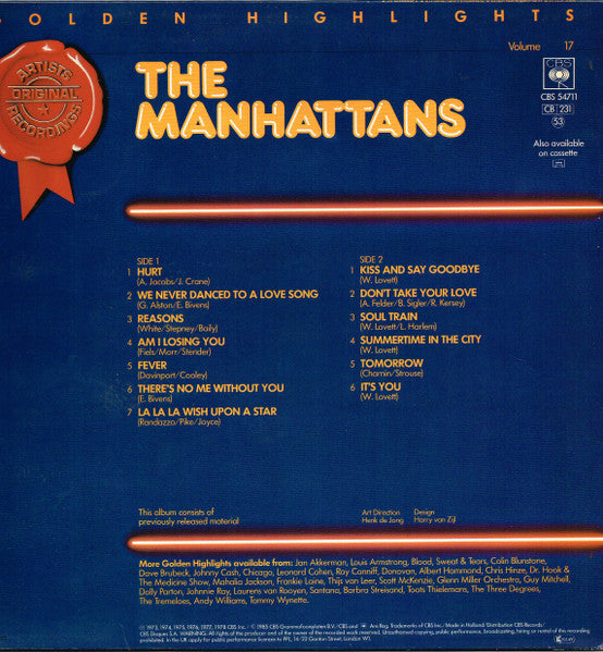 Manhattans : Manhattans (LP, Comp)