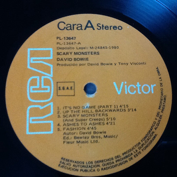 David Bowie : Scary Monsters (LP, Album)