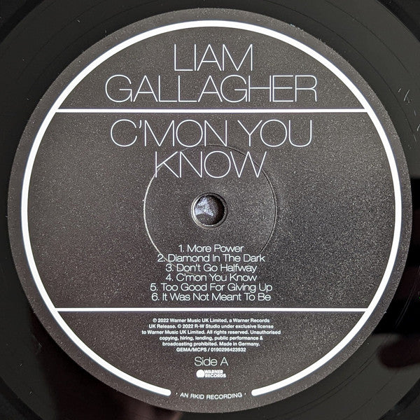 Liam Gallagher - C'mon You Know (LP, Album)