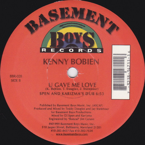 Kenny Bobien : U Gave Me Love (12")