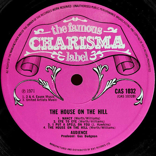 Audience - The House On The Hill (LP, Album, Pin)