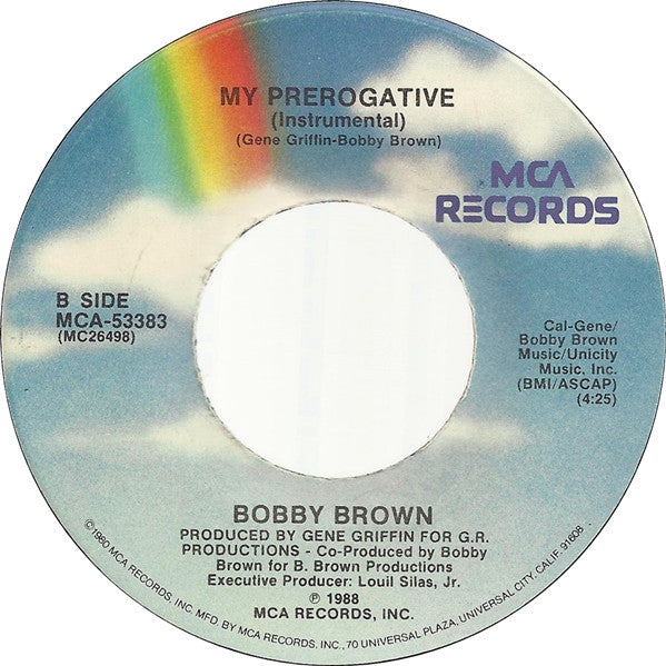 Bobby Brown - My Prerogative (7", Single, Pin)