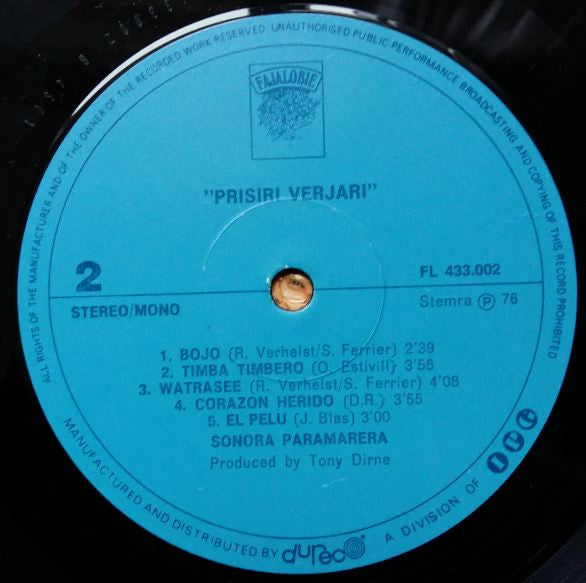 Sonora Paramarera - Prisiri Verjari (LP, Album)