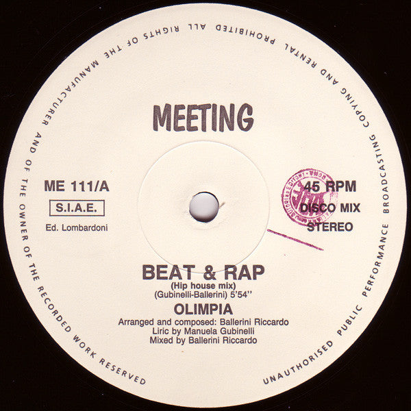 Olimpia : Beat & Rap (12")