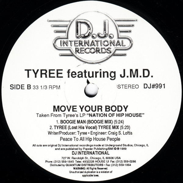 Tyree Cooper Featuring J.M.D. - Move Your Body (12")