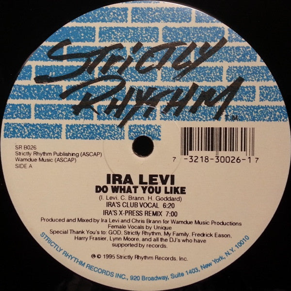 Ira Levi - Do What You Like (12")