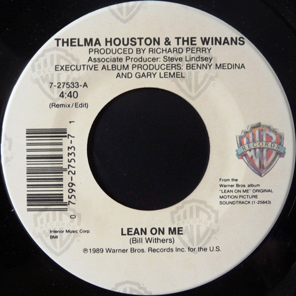 Thelma Houston & The Winans : Lean On Me (7")