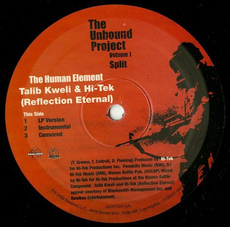 Talib Kweli & Hi-Tek / Rakaa-Iriscience : The Unbound Project, Vol. 1 (12")
