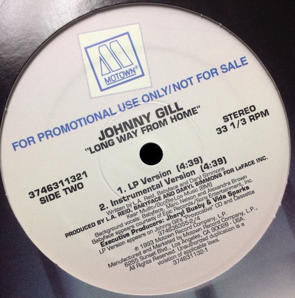 Johnny Gill - Long Way From Home (12", Promo)