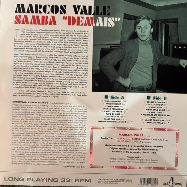 Marcos Valle : Samba Demais (LP, Album)