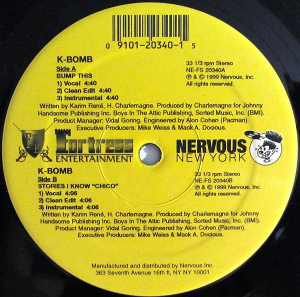 K-Bomb : Bump This / Stories I Know "Chico" (12")