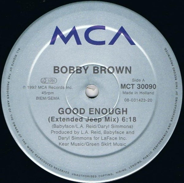 Bobby Brown : Good Enough (12", Maxi)