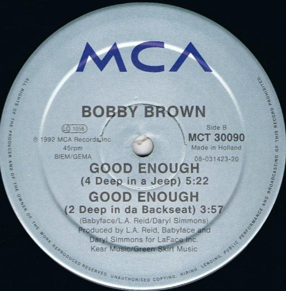 Bobby Brown : Good Enough (12", Maxi)