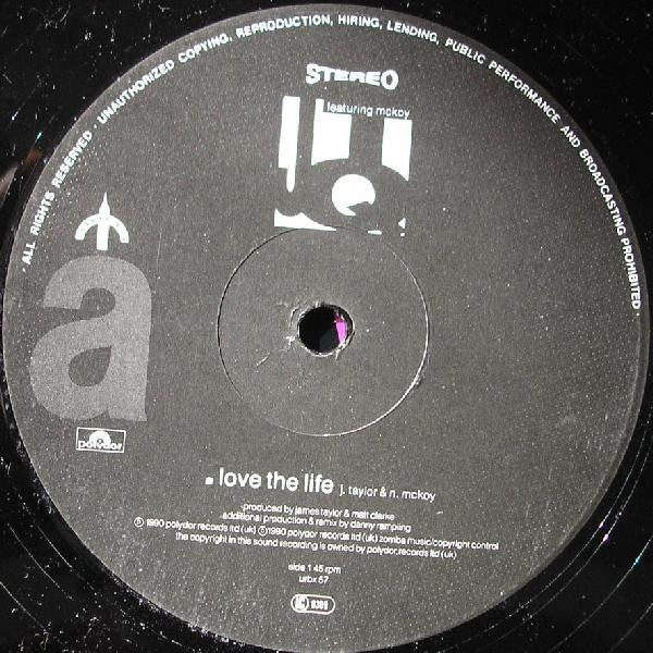 The James Taylor Quartet Featuring McKoy* : Love The Life (12", Single)