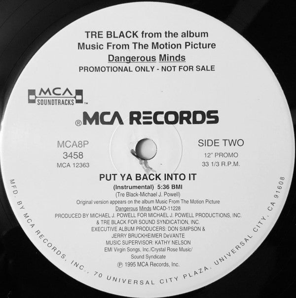 Tre Black : Put Ya Back Into It (12", Promo)