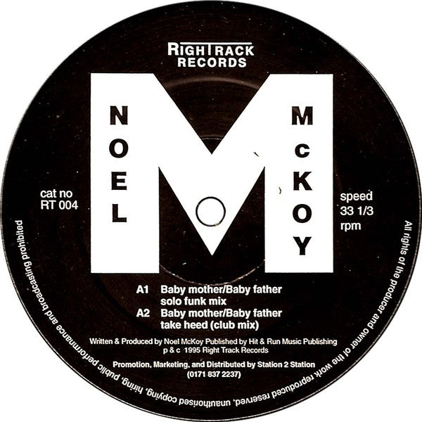 Noel McKoy : Baby Mother/ Baby Father (12", Single)