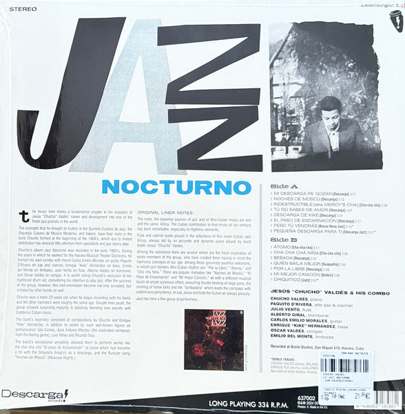 Combo Chucho Valdés : Jazz Nocturno (LP, Album, RE, 180)
