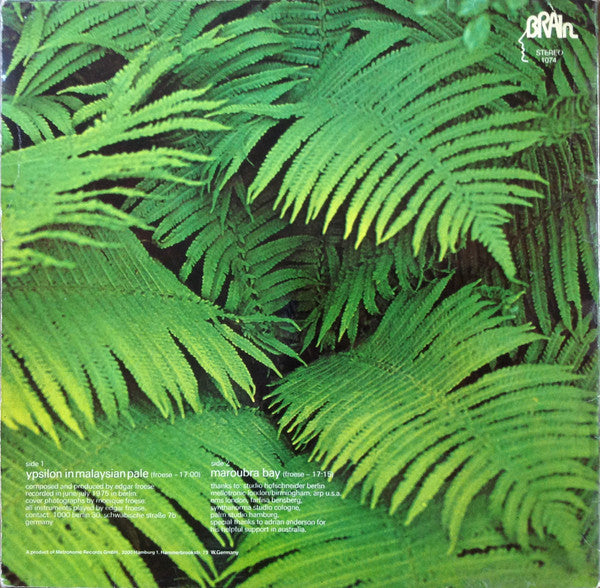 Edgar Froese : Ypsilon In Malaysian Pale (LP, Album)