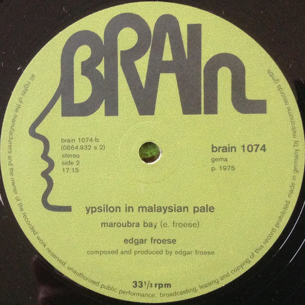 Edgar Froese - Ypsilon In Malaysian Pale (LP, Album)