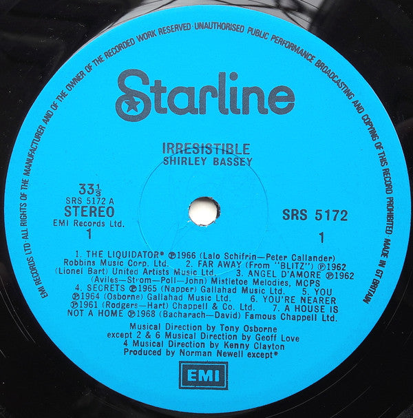 Shirley Bassey : Irresistible (LP, Comp)