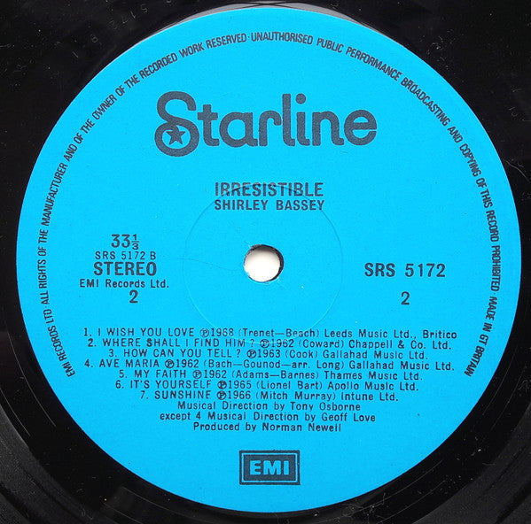 Shirley Bassey : Irresistible (LP, Comp)