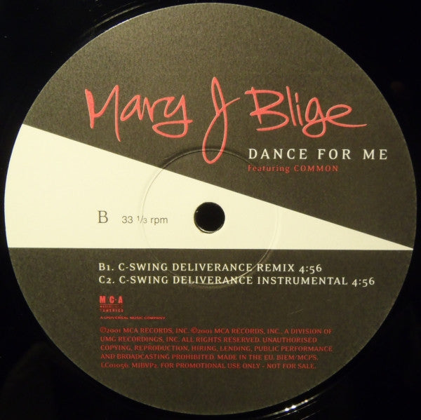 Mary J. Blige Featuring Common - Dance For Me (12", Promo, 180)