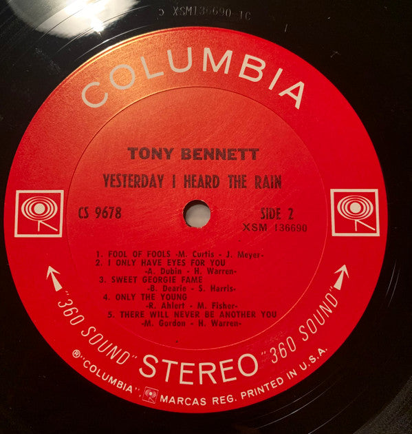 Tony Bennett - Yesterday I Heard The Rain (LP, Album)