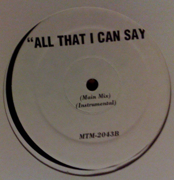 Mary J. Blige : Sincerity / All That I Can Say (12", Unofficial)