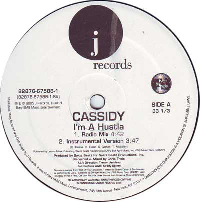 Cassidy (3) : I'm A Hustla (12")