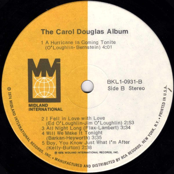 Carol Douglas - The Carol Douglas Album (LP, Album, Ind)