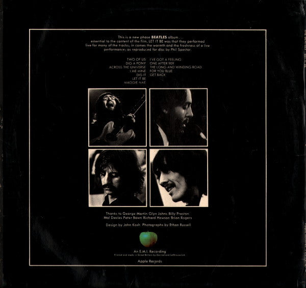 The Beatles : Let It Be (LP, Album, RP)
