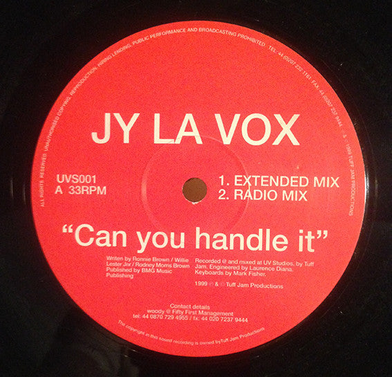 Jy La Vox - Can You Handle It (12")