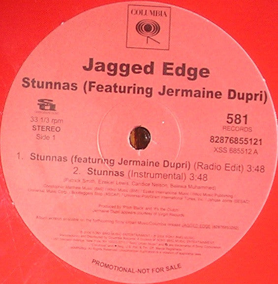 Jagged Edge (2) Featuring Jermaine Dupri : Stunnas (12", Promo)