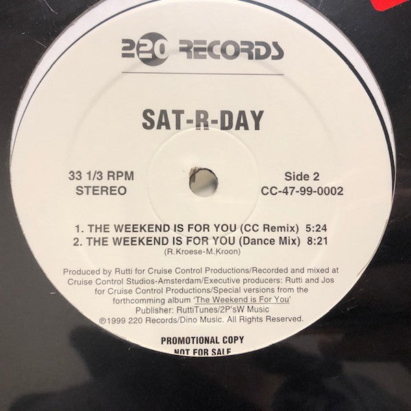 Sat-R-Day : Shorty / The Weekend Is For You (12")
