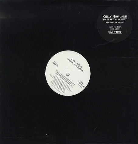 Kelly Rowland Featuring Joe Budden - Make U Wanna Stay (12", Promo)