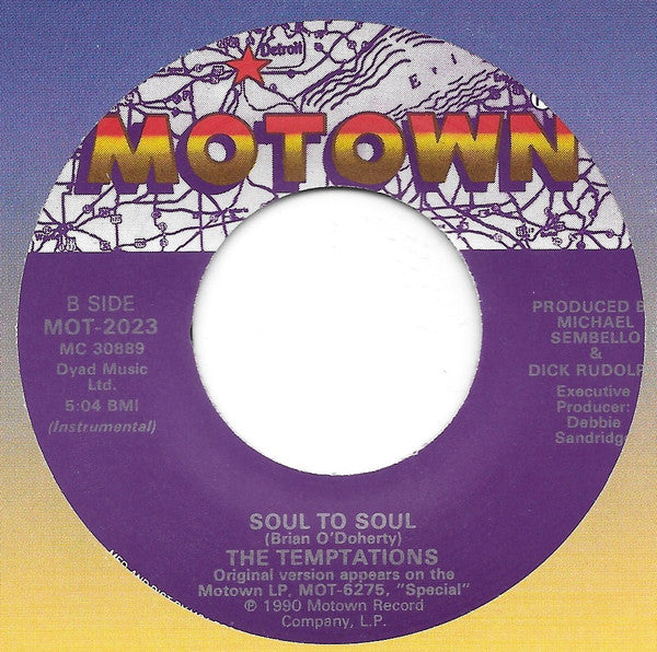 The Temptations : Soul To Soul (7")