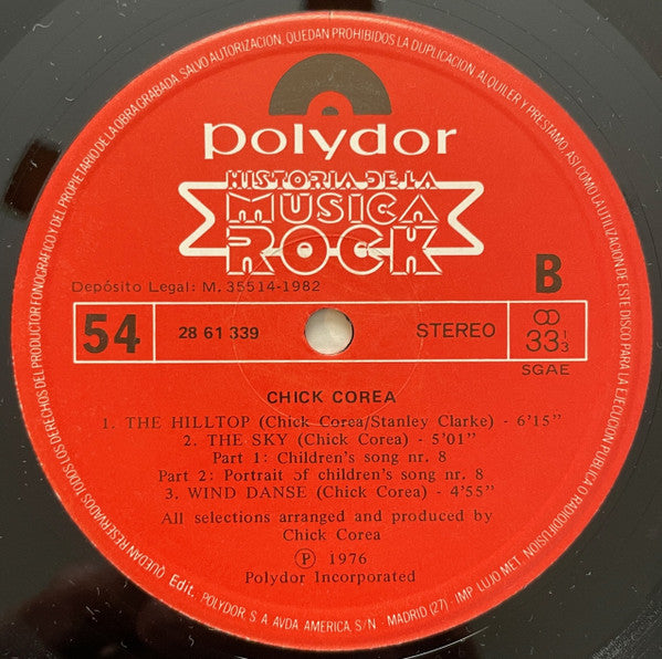 Chick Corea : Chick Corea (LP, Album, RE)