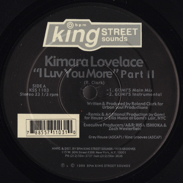 Kimara Lovelace : I Luv You More (Part II) (12")