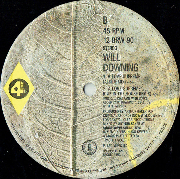 Will Downing - A Love Supreme (Jazz In The House Mix) (12", Single)