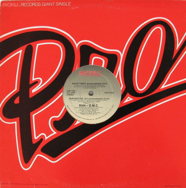 Run-D.M.C.* - Hard Times / Jam-Master Jay (12", Single)