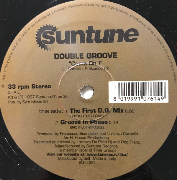 Double Groove : Come On! (12")