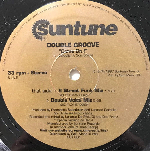 Double Groove : Come On! (12")